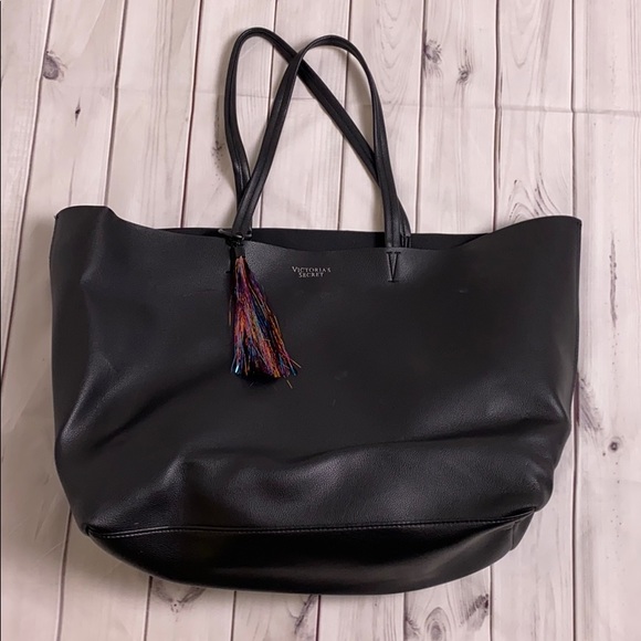 Victoria's Secret Handbags - Victoria’s Secret Black Bag w/ multicolor tassel